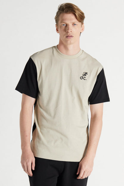 Colour Block T-shirt - Sand Stone