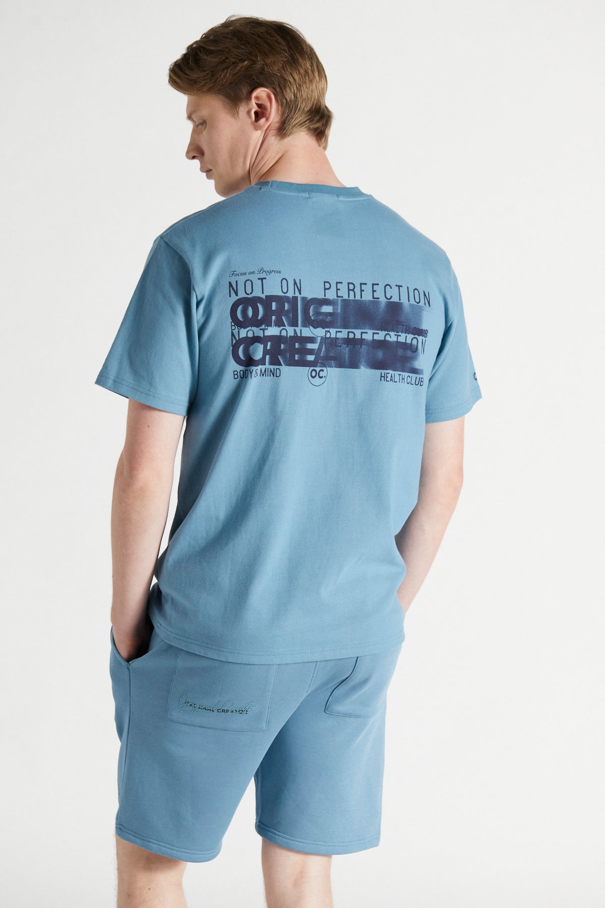 Progress T-shirt - Cerulean Blue
