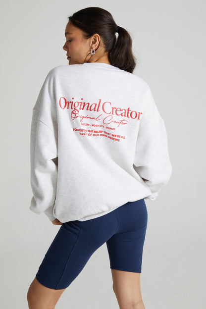 Creator Sweatshirt - White Marl