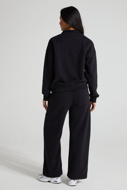 Classic Half Zip - Jet Black