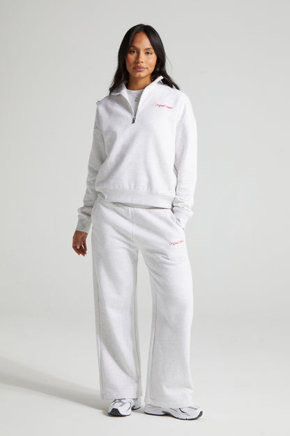 Classic Half Zip - White Marl