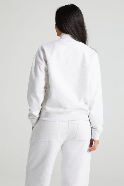 Classic Half Zip - White Marl