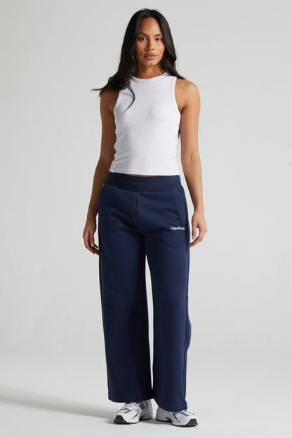 Wide Leg Joggers - Midnight Blue