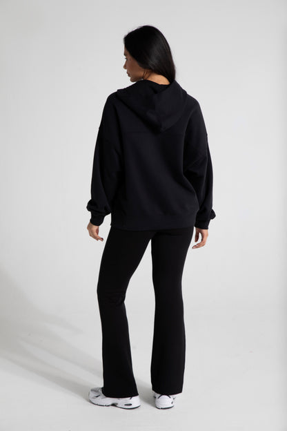 Comfort Zip Hoodie - Jet Black