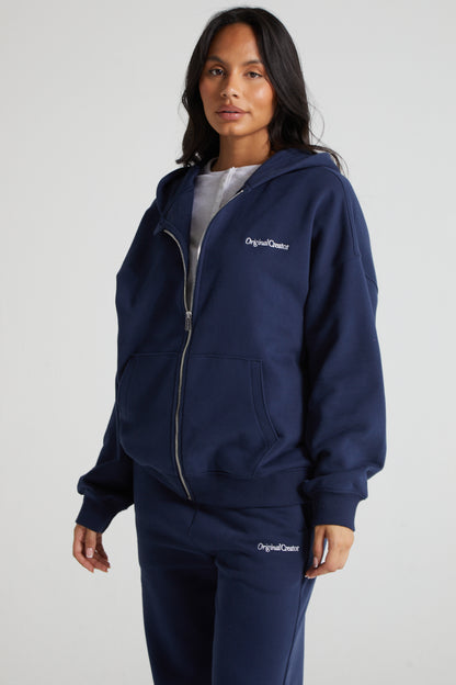 Comfort Zip Hoodie - Midnight Blue