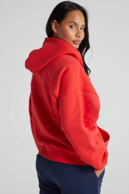 Comfort Zip Hoodie - Poppy Red