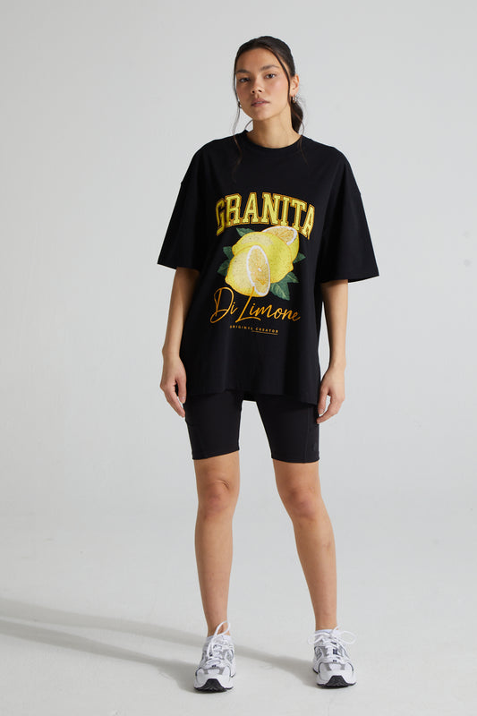 Lemon Granita T-shirt - Jet Black
