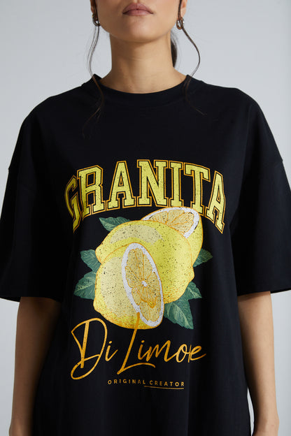 Lemon Granita T-shirt - Jet Black