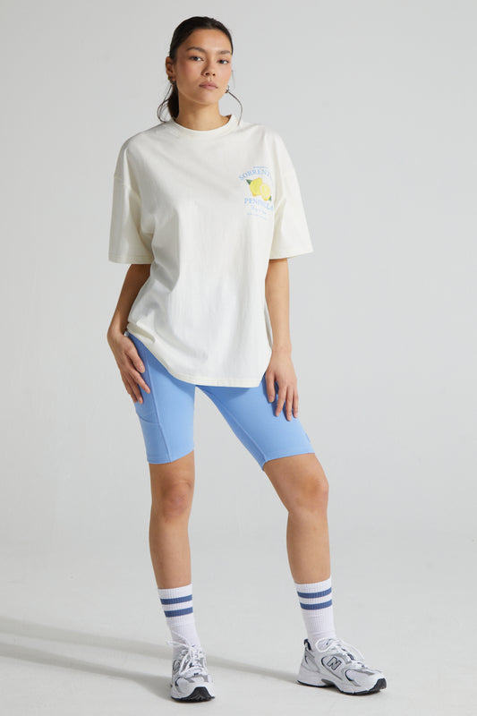 Sorrento Lemon T-Shirt - Paper White