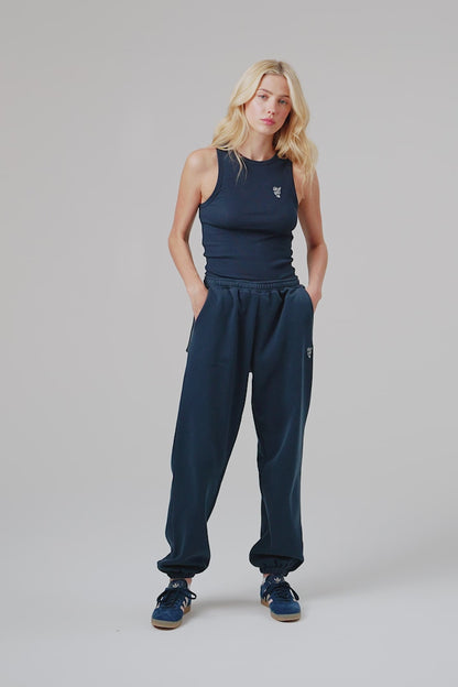 Flower Joggers - Midnight Blue