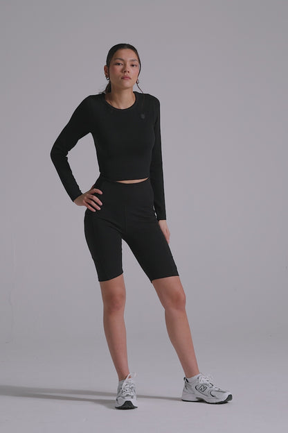 Contour Biker Shorts- Jet Black