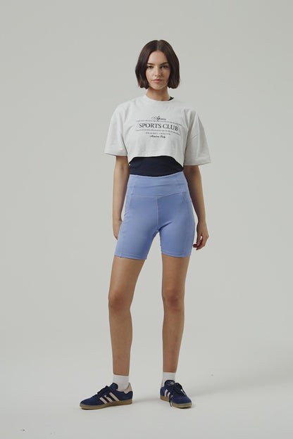 Club Crop T-shirt - White Marl