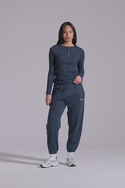 Classic Cuffed Joggers - Midnight Blue