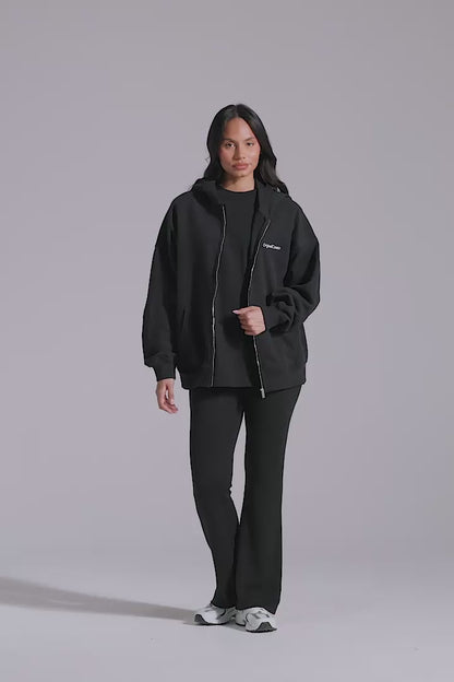 Comfort Zip Hoodie - Jet Black