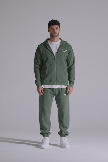 Stoic Zip Hoodie- Hunter Green