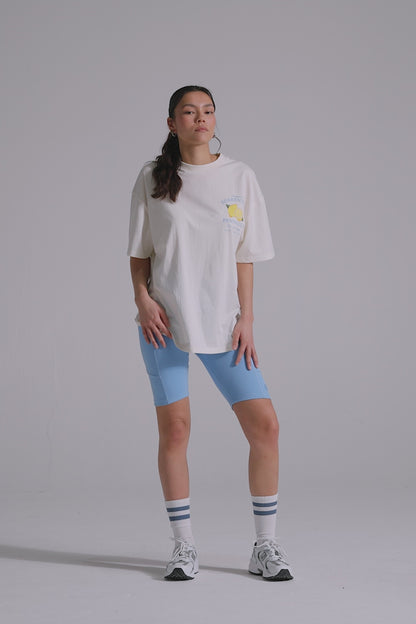 Sorrento Lemon T-Shirt - Paper White