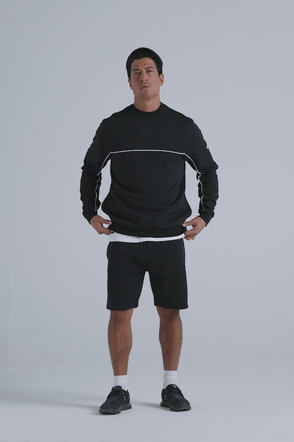 Sports Sweatshirt - Jet Black
