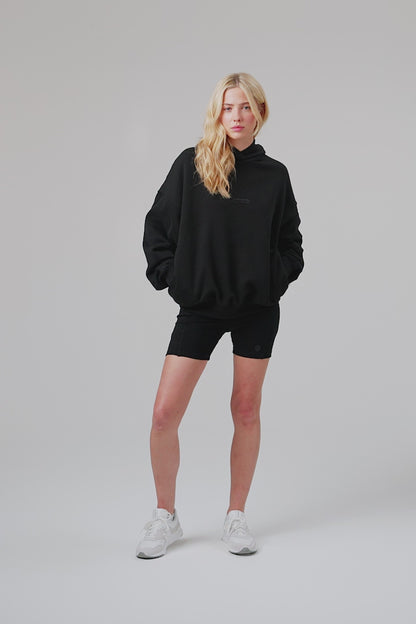 Flower Hoodie - Jet Black