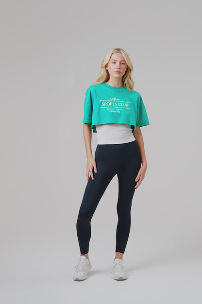 Club Crop T-shirt - Tennis Green