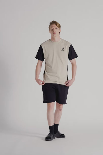 Colour Block T-shirt - Sand Stone