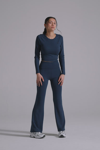 Contour Flared Leggings- Midnight Blue