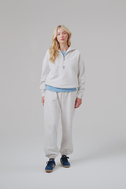Synchronicity Half Zip - White Marl