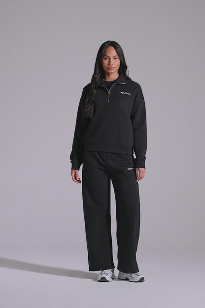 Classic Half Zip - Jet Black