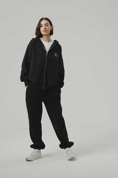 Joy Zip Hoodie - Jet Black