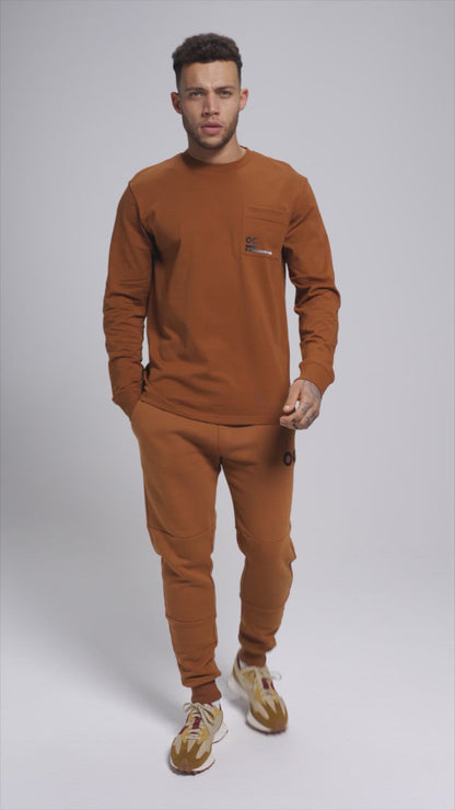 OC. Long Sleeve T-Shirt - Bronze Brown