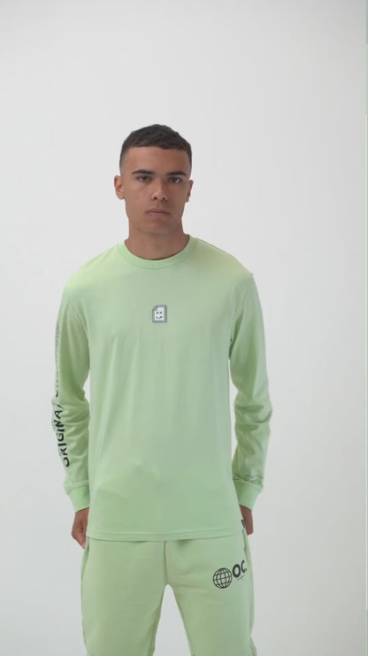 Smiley_404 Long Sleeve T-Shirt - Peppermint Green