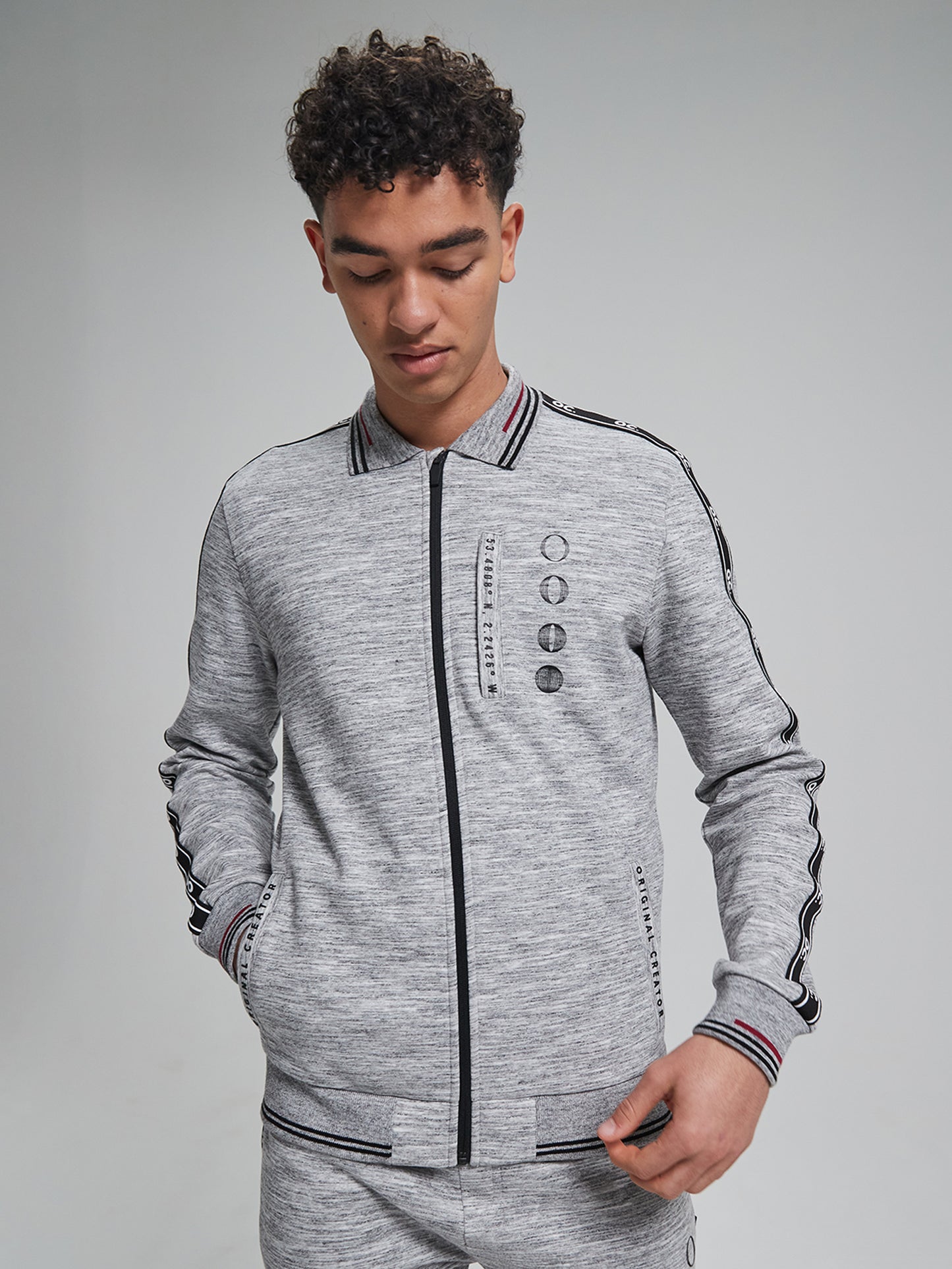 Track Zip Jacket - Granite Grey
