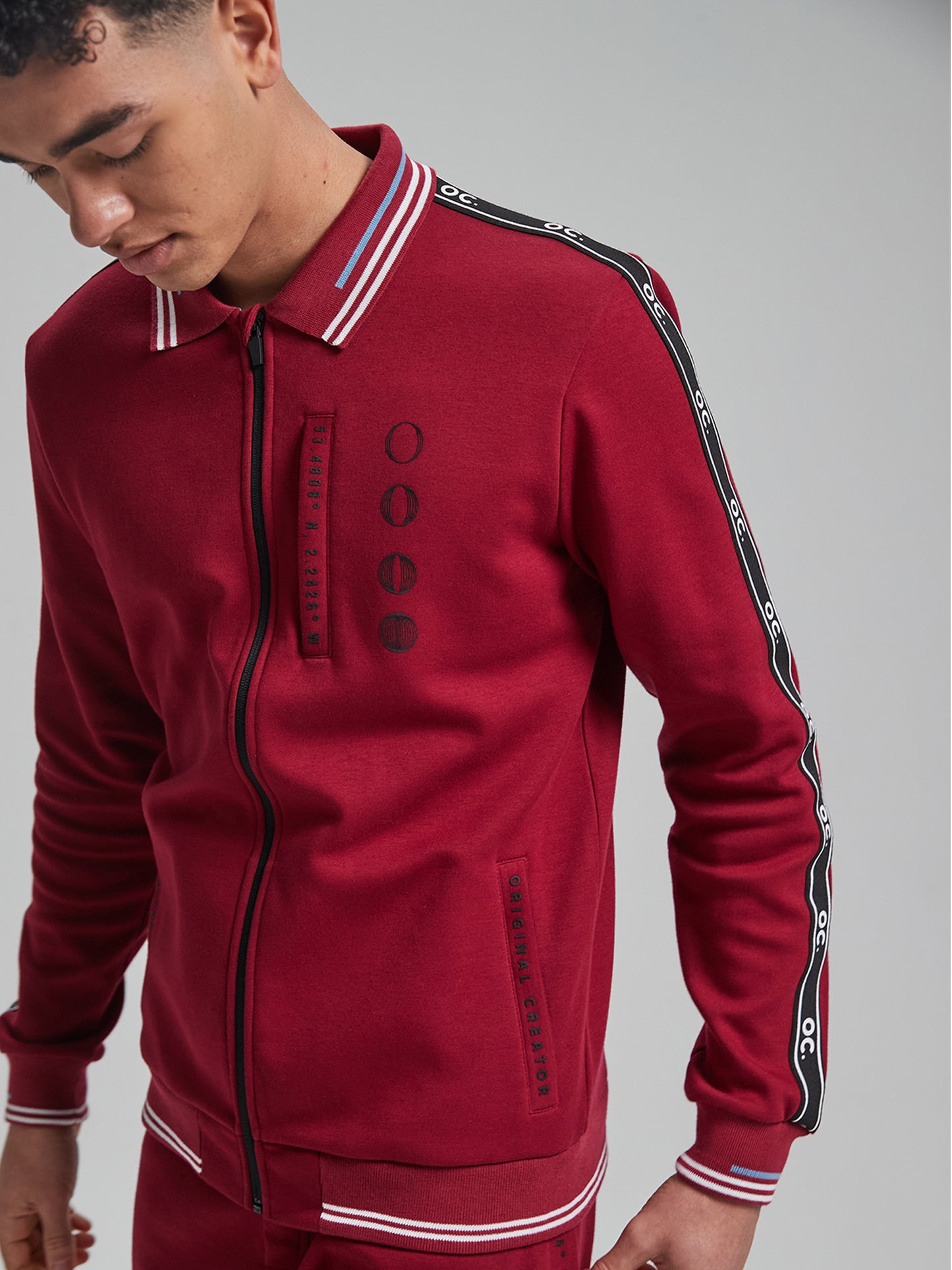 Track Zip Jacket - Cranberry Red