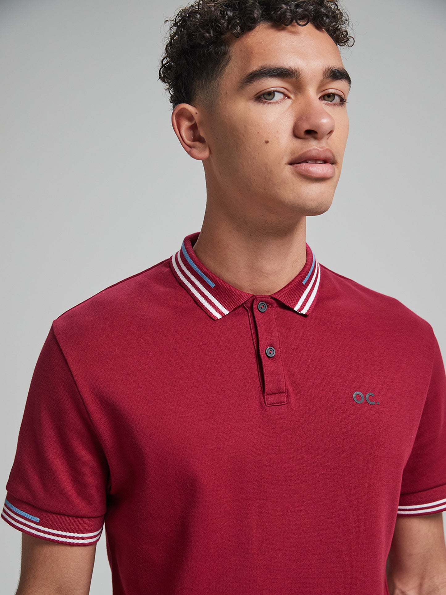 Track Polo Shirt - Cranberry Red