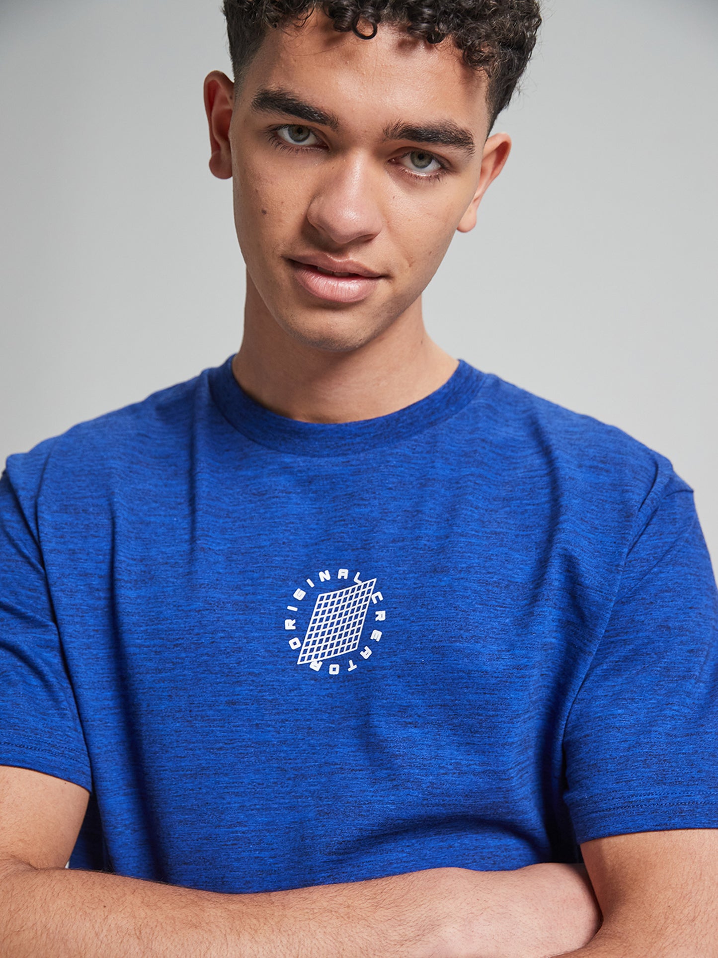 Track Grid T-Shirt - Olympic Blue