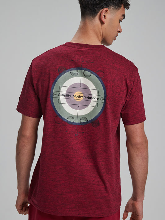 Track Target T-Shirt - Cranberry Red
