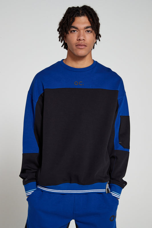 Track 2.0 Retro Zip Pocket Sweatshirt - Olympic Blue
