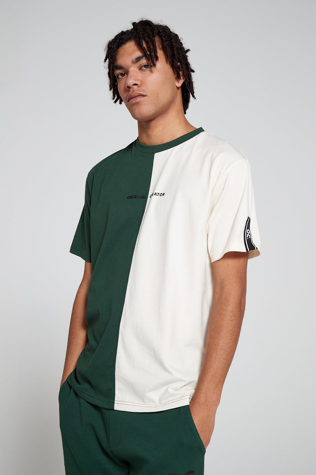 Track 2.0 Vertical Block Colour T-Shirt - Varsity Green – Original Creator