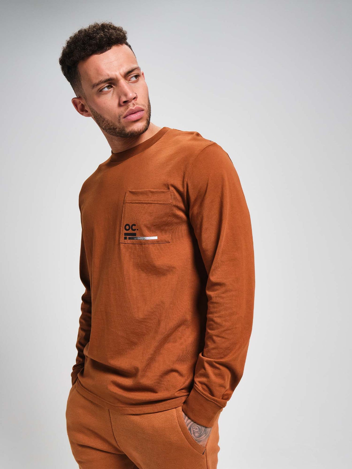 OC. Long Sleeve T-Shirt - Bronze Brown