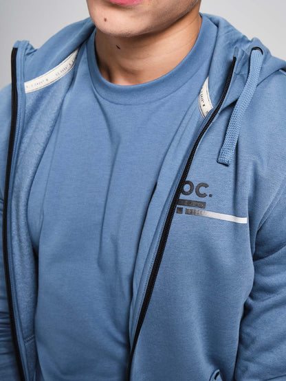 Zip Hoodie - Cerulean Blue