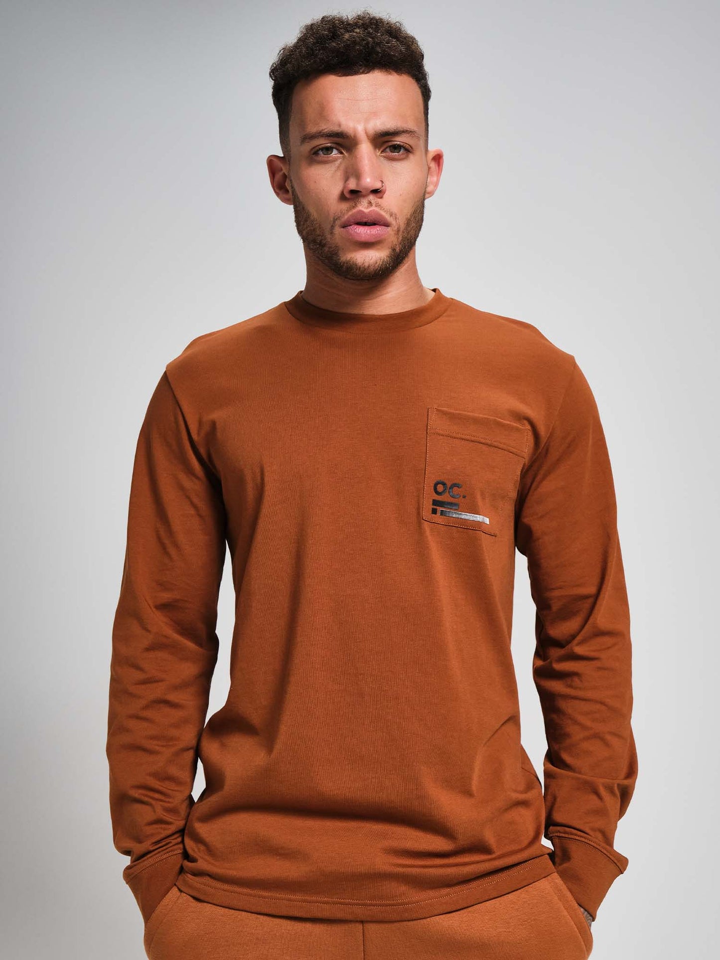 OC. Long Sleeve T-Shirt - Bronze Brown