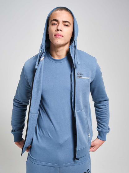 Zip Hoodie - Cerulean Blue