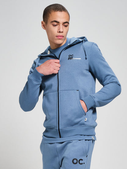 Zip Hoodie - Cerulean Blue