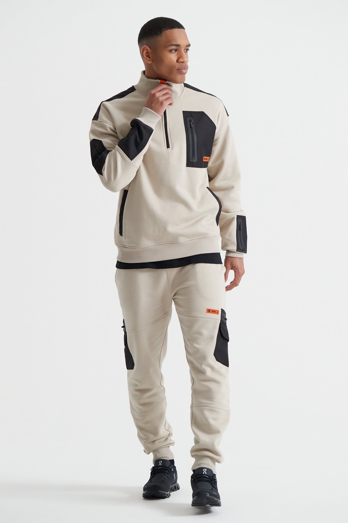 Cargo Half Zip - Sand Stone