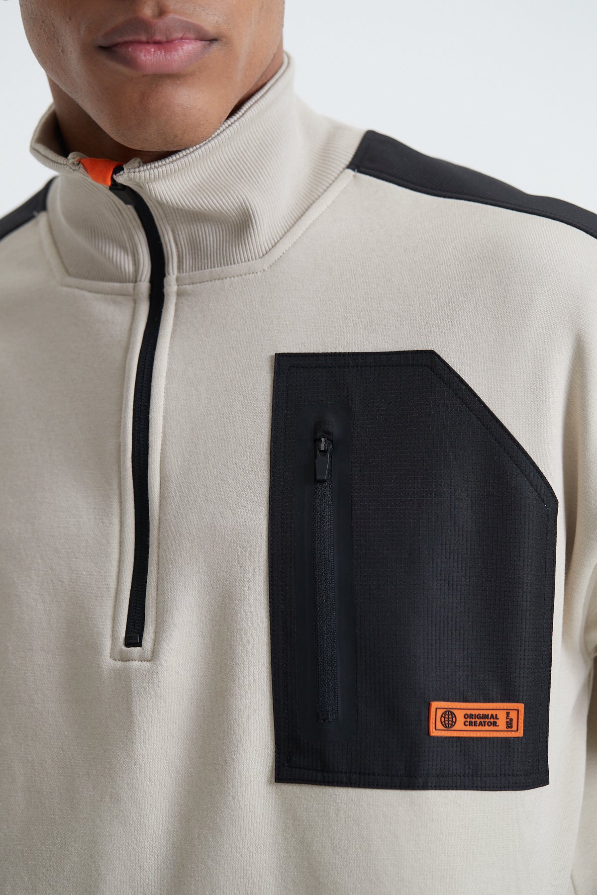 Cargo Half Zip - Sand Stone
