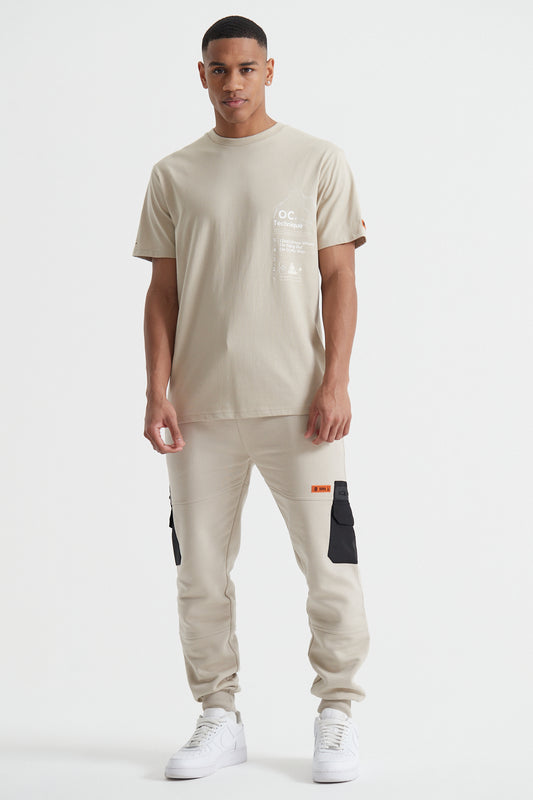 Topography T-shirt - Sand Stone