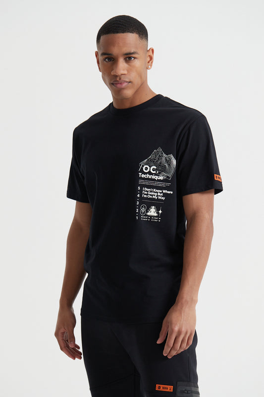 Topography T-shirt - Jet Black