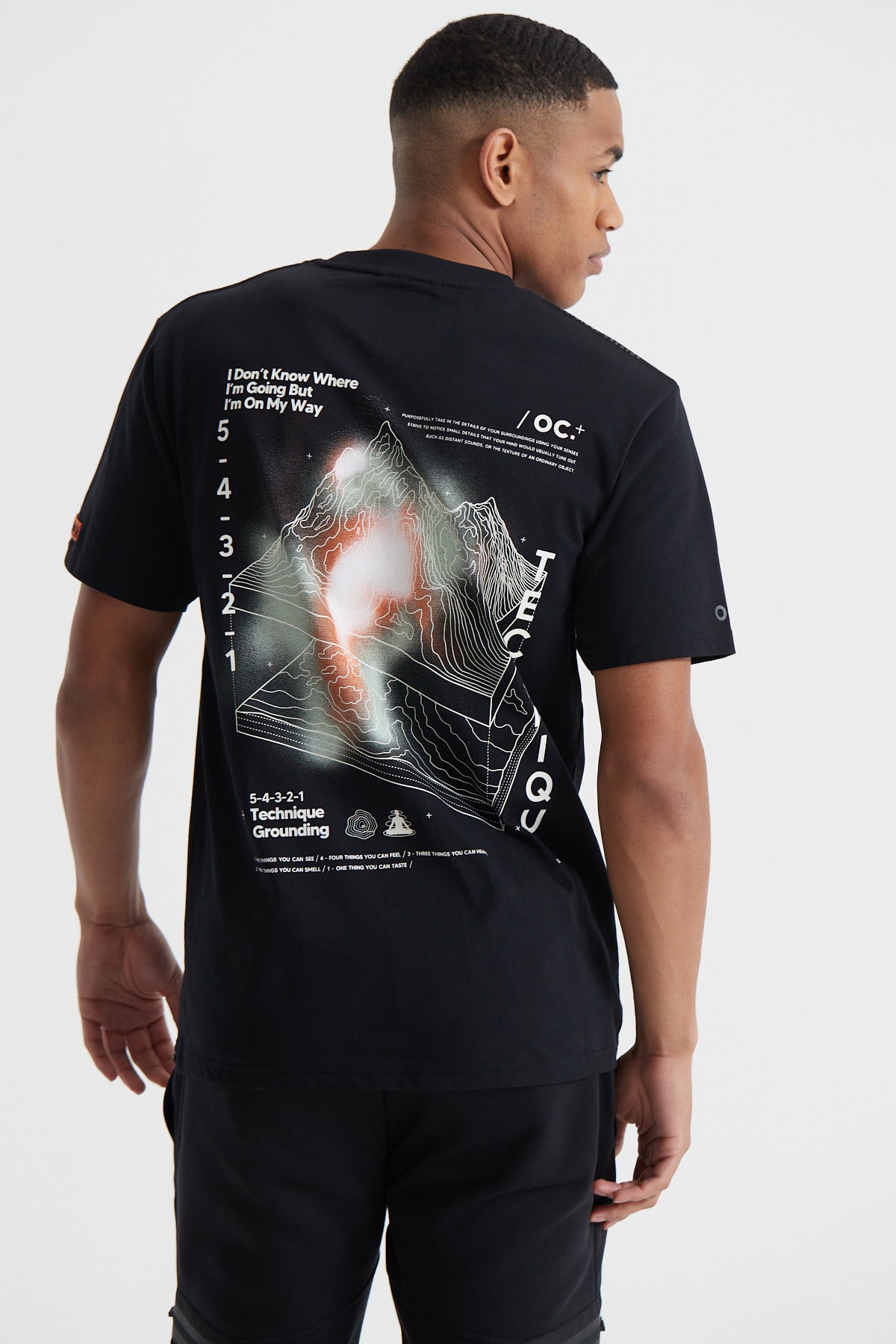 Topography T-shirt - Jet Black