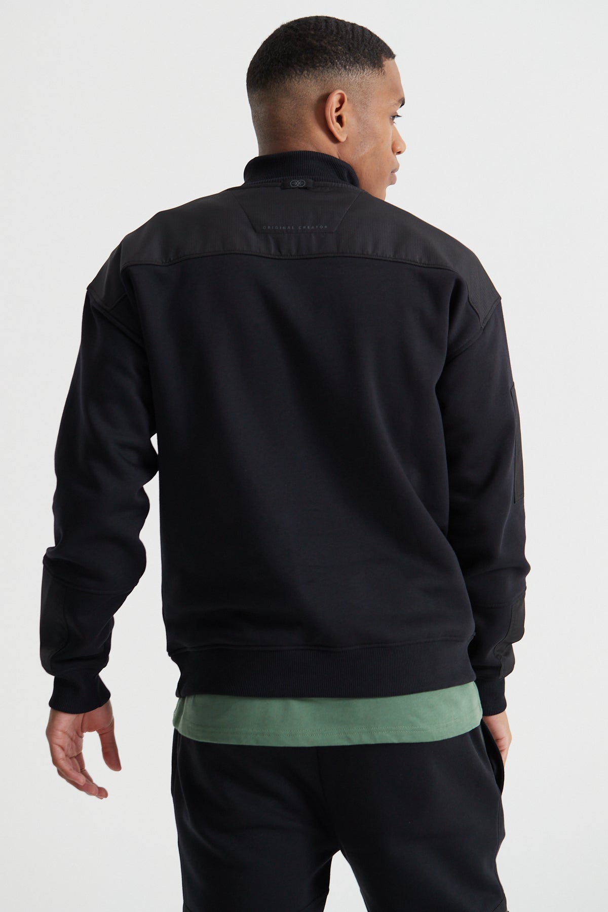 Cargo Half Zip - Jet Black