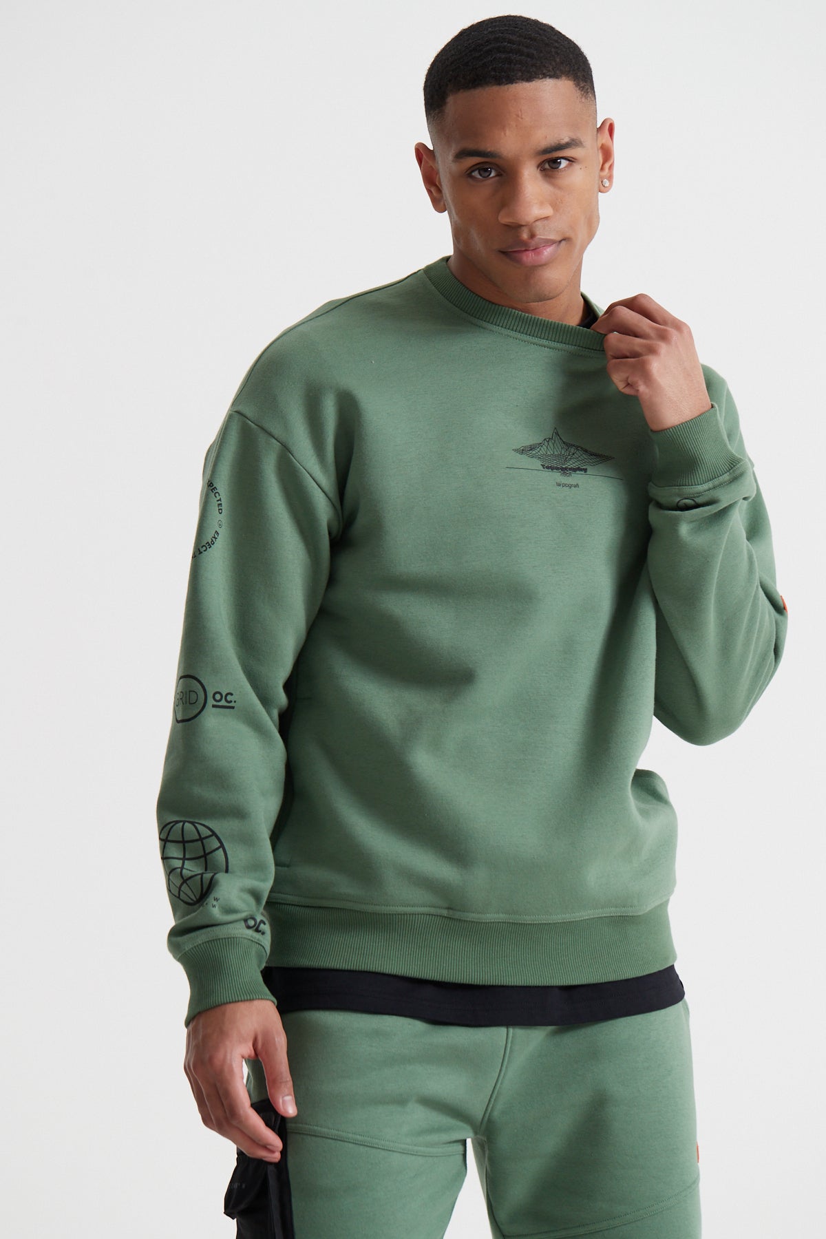 Topography Sweatshirt - Jungle Green