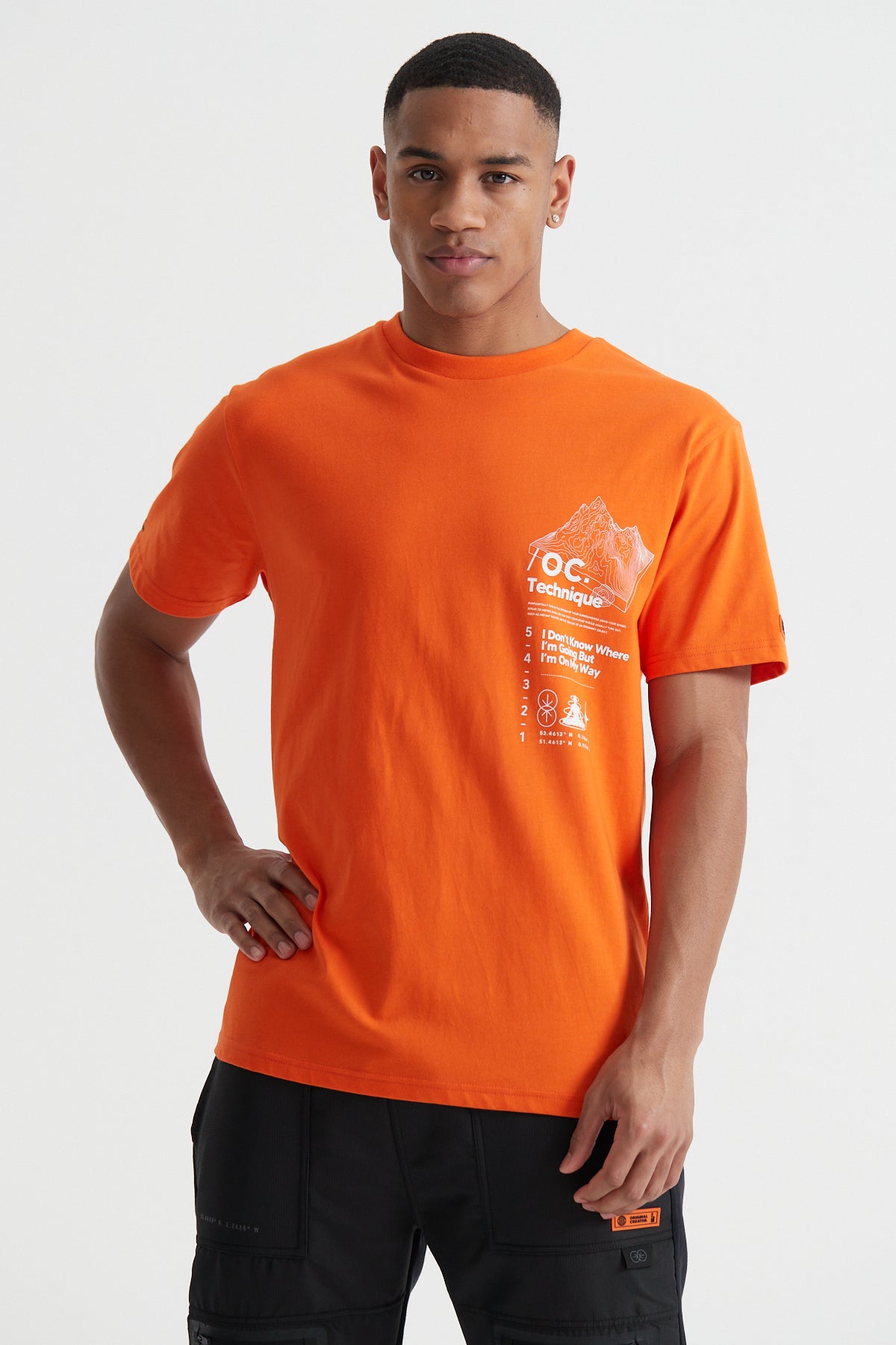 Topography T-shirt -  Burnt Orange